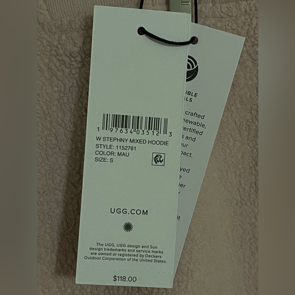 UGG women’s Stephny Mixed Hoodie- Size:S - Picture 4 of 7